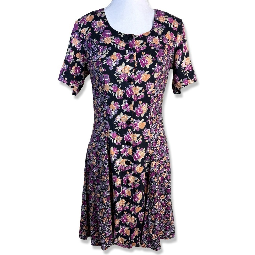 VINTAGE Maggie Lawrence Button Down Fit and Flare Dress